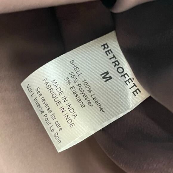 retrofete | Merida Leather Dress in Port Patent Crocodile Strapless Mini M - Picture 14 of 15